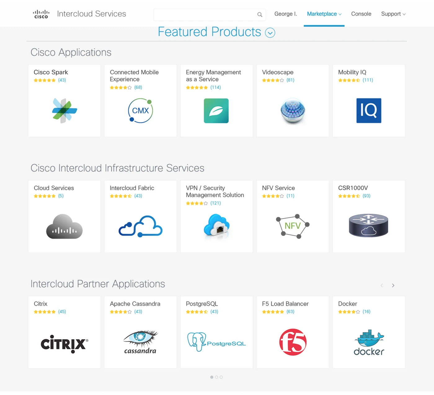 Featured products: catalog grid