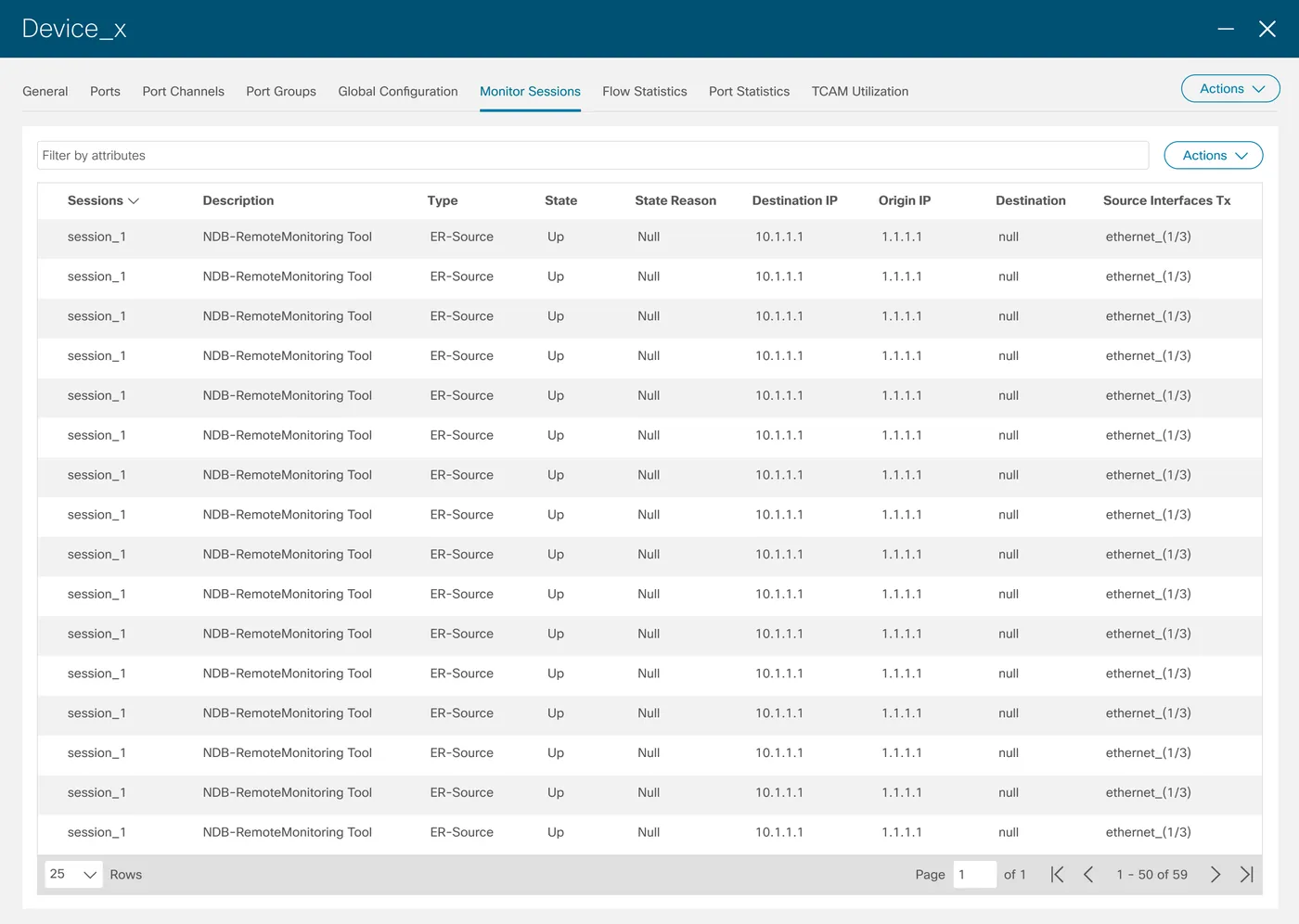 Final design: Device: monitor sessions