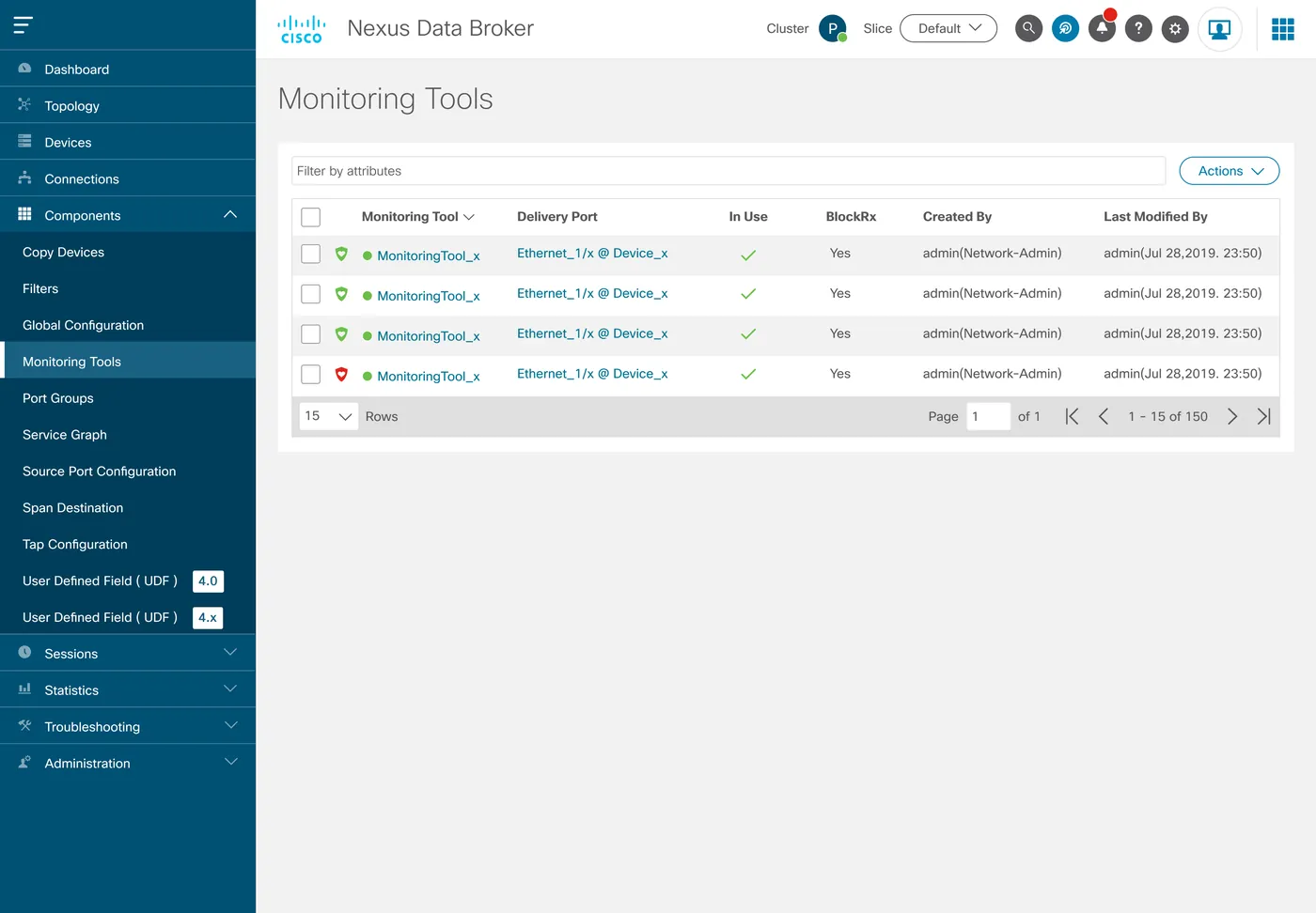 Final design: Monitoring tools