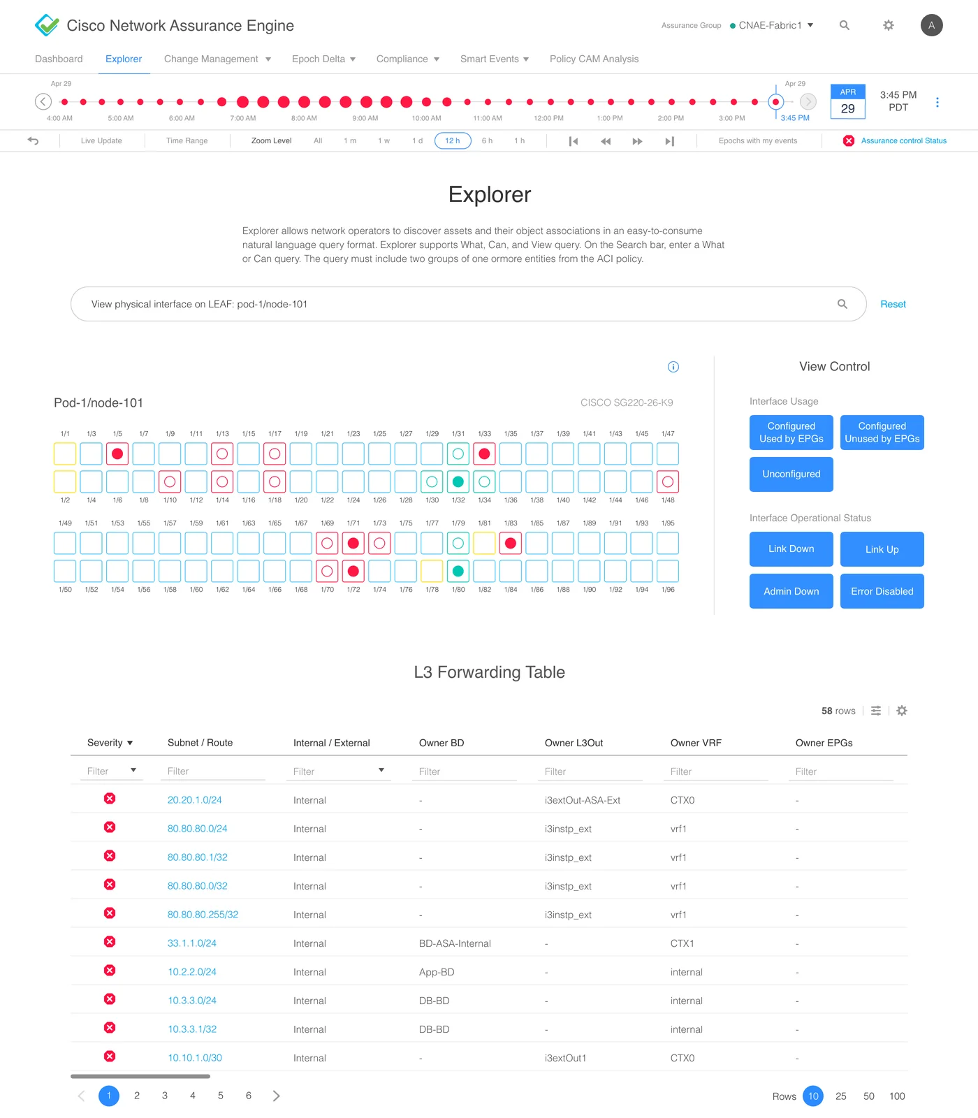 Final design: Explorer: view query