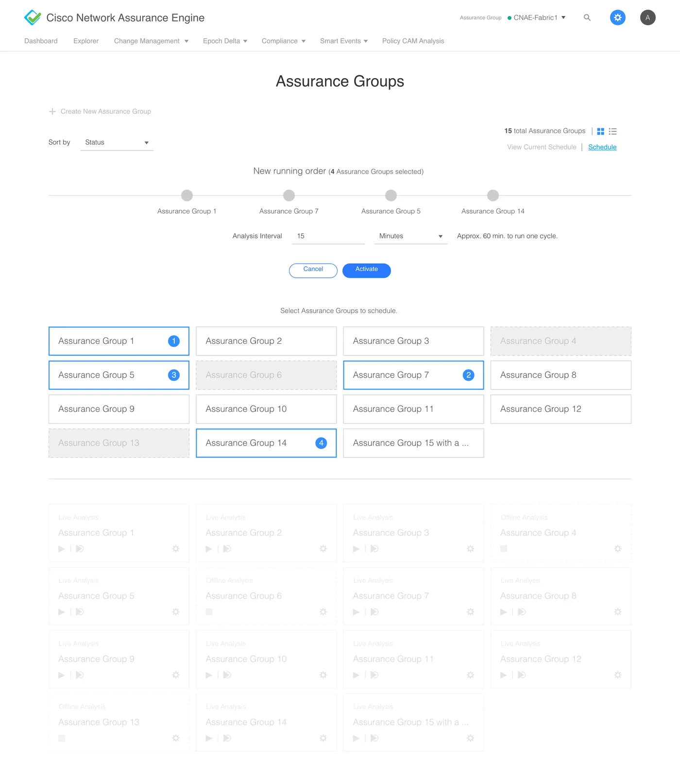 Final design: Assurance Groups: schedule